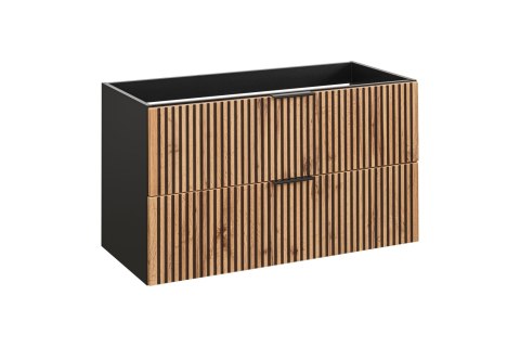 Szafka pod umywalkę XILO BLACK 100cm 2 szuflady