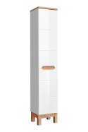 Szafka wysoka 187 cm, dwudrzwiowa z koszem na pranie BALI WHITE