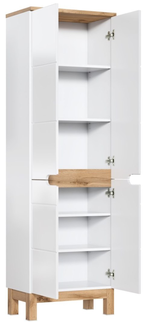 Szafka wysoka 187 cm, czterodrzwiowa BALI WHITE