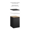 Szafka pod blat 40cm z koszem na pranie Nova Black