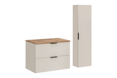 Zestaw meblowy 80cm z blatem i szafką wysoką ADEL CASHMERE COMAD