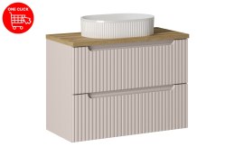Zestaw meblowy Nova Cashmere, 80cm z blatem i umywalką nablatową Beyond