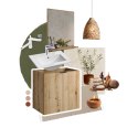 Zestaw meblowy 90cm z blatem, Nova Oak
