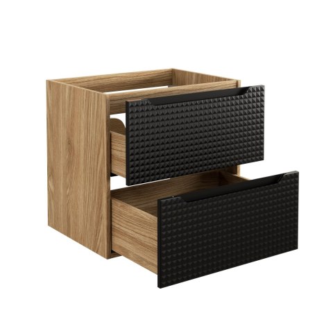 Szafka pod umywalkę 60cm 2 szuflady Luxor Black