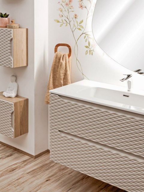Szafka pod umywalkę 80cm 2 szuflady Ocean Beige