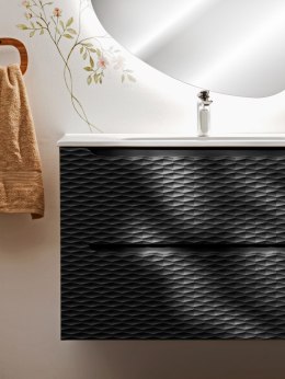 Szafka pod umywalkę 80cm 2 szuflady Ocean Black