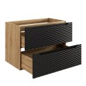 Szafka pod umywalkę 80cm 2 szuflady Ocean Black
