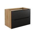 Szafka pod umywalkę 80cm 2 szuflady Luxor Black