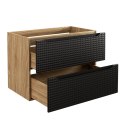 Szafka pod umywalkę 80cm 2 szuflady Luxor Black