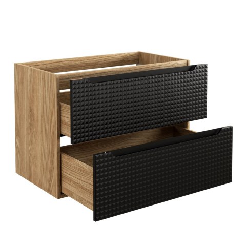 Szafka pod umywalkę 80cm 2 szuflady Luxor Black
