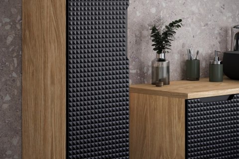 Szafka wysoka 1 drzwi Luxor Black