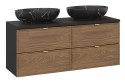 Zestaw meblowy Talia Casella 120cm z blatem i 2 umywalkami nablatowymi Mona