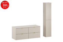 Zestaw meblowy 120cm z blatem i Szafką wysoką, Dalia Cashmere