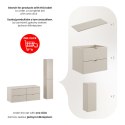 Zestaw meblowy 120cm z blatem i Szafką wysoką, Dalia Cashmere