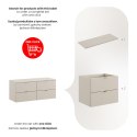 Zestaw meblowy 120cm z blatem, Dalia Cashmere