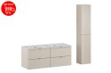 Zestaw meblowy 120cm z umywalką meblową Lava i szafką wysoką, Dalia Cashmere