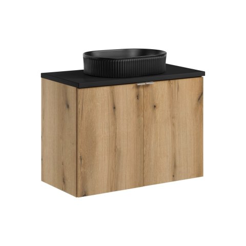 Zestaw meblowy Nova Oak, 80cm z blatem i umywalką nablatową Beyond