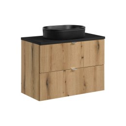 Zestaw meblowy Nova Oak, 80cm z blatem i umywalką nablatową Beyond