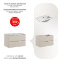 Zestaw meblowy Dalia Cashmere, 80cm z umywalką meblową Lava