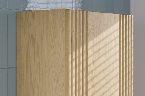 Zestaw meblowy Ovalia Cremona, 100cm z umywalką meblową Pure i szafką wysoką