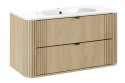 Zestaw meblowy Ovalia Cremona, 100cm z umywalką meblową Pure