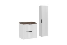 Zestaw meblowy Adel White, 60cm z blatem i Szafką wysoką