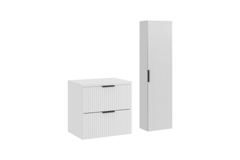 Zestaw meblowy Adel White, 60cm z blatem i Szafką wysoką