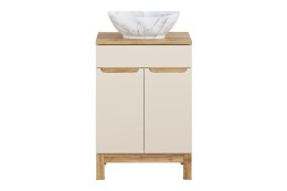 Zestaw meblowy Bali Cashmere, 60cm z blatem i umywalką nablatową Pati