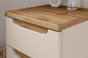 Zestaw meblowy Bali Cashmere, 60cm z blatem, umywalką nablatową Pati i szafką wysoką