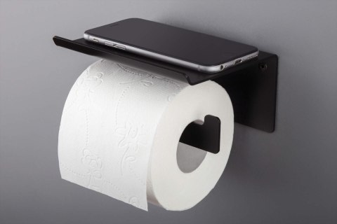 Uchwyt na papier toaletowy ścienny - z półką Uchwyt na papier toaletowy ścienny - z półką