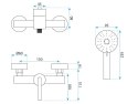BATERIA PRYSZNICOWA JS-11804BG ONTARIO ZŁOTA SZCZO