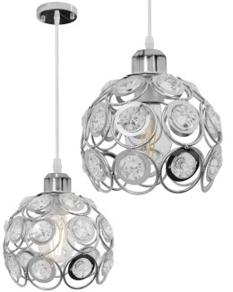 Lampa wisząca sufitowa kryształowa APP207-1C chrom