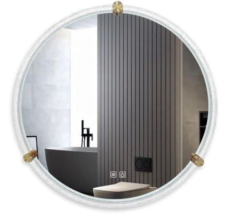 Lustro ścienne z ramą LED 106 60 cm