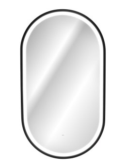 Lustro LED w czarnej ramie 50x90 cm APOLLO