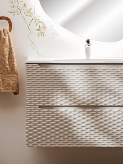 Szafka pod umywalkę 60cm 2 szuflady Ocean Beige