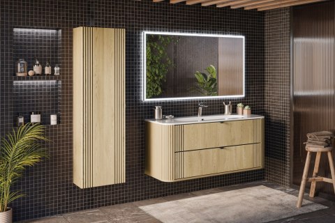 Umywalka meblowa jednokomorowa 120cm PURE WHITE GLOSS