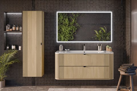 Zestaw meblowy Ovalia Cremona, 120cm z umywalką meblową Pure