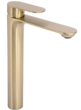 BATERIA UMYWALKOWA DROP ZŁOTA SZCZOTKOWANA WYSOKA