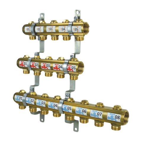 Rozdzielacz ciepłej wody użytkowej RZT (8+9+10 sekcji)