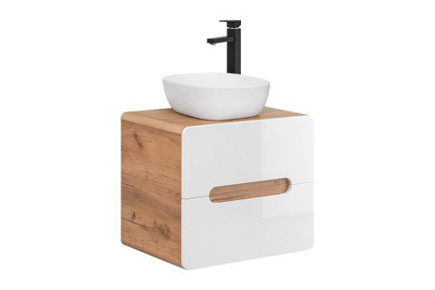 Szafka pod umywalkę nablatową 60cm ARUBA WHITE szuflady COMAD