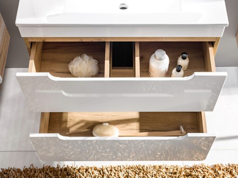 Szafka pod umywalkę nablatową 60cm ARUBA WHITE szuflady COMAD
