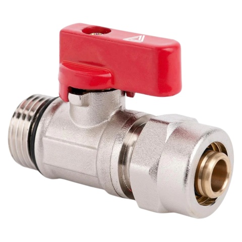 Zawór mini do rozdzielaczy ze złączką do PEX PN10 1/2'' (DN15) TRINNITY