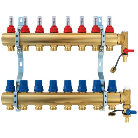 6-obwodowy rozdzielacz do ogrzewania podłogowego TWEETOP OPTIMUM