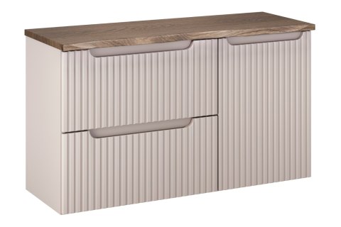 Zestaw meblowy NOVA CASHMERE 100cm z blatem i szafką z koszem na pranie