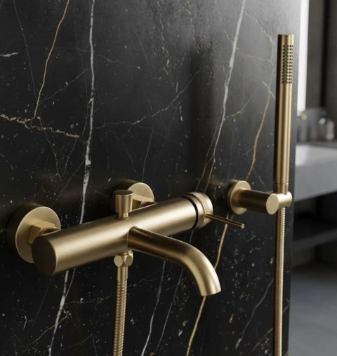 BATERIA WANNOWA LUNGO GRIP ZŁOTA SZCZOTKOWANA