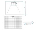 BRODZIK BAZALT LONG WHITE 90x120 + SYFON