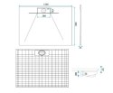 BRODZIK BAZALT LONG WHITE 90x120 + SYFON