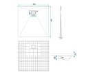 BRODZIK MAGNUM BLACK 90x90 + SYFON