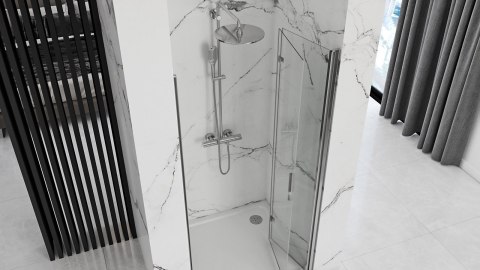 DRZWI PRYSZNICOWE MOLIER CHROM 80