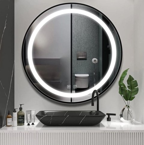 Lustro ścienne LED MMJ BLACK 60 cm